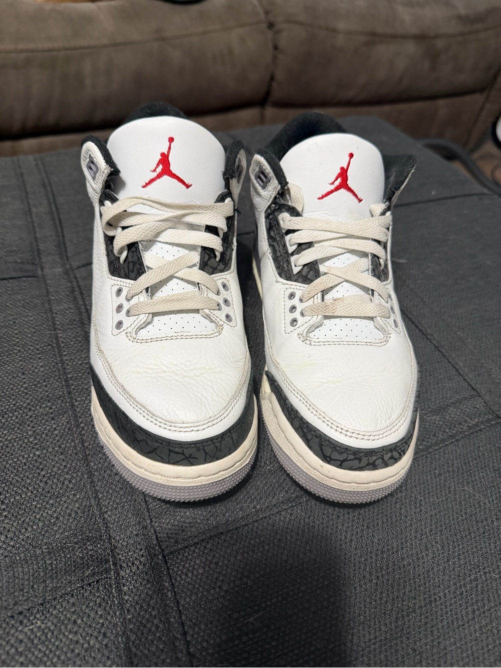 Jordan Kids White Black Red Jumpman Sneakers